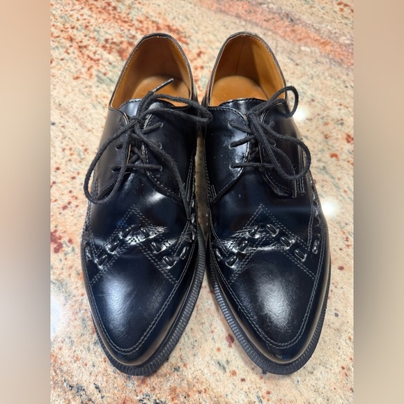 Dr Martens Ally Black Leather Derby Creeper Wingtip Shoes Men’s Size 7/Women’s 8 main image 7